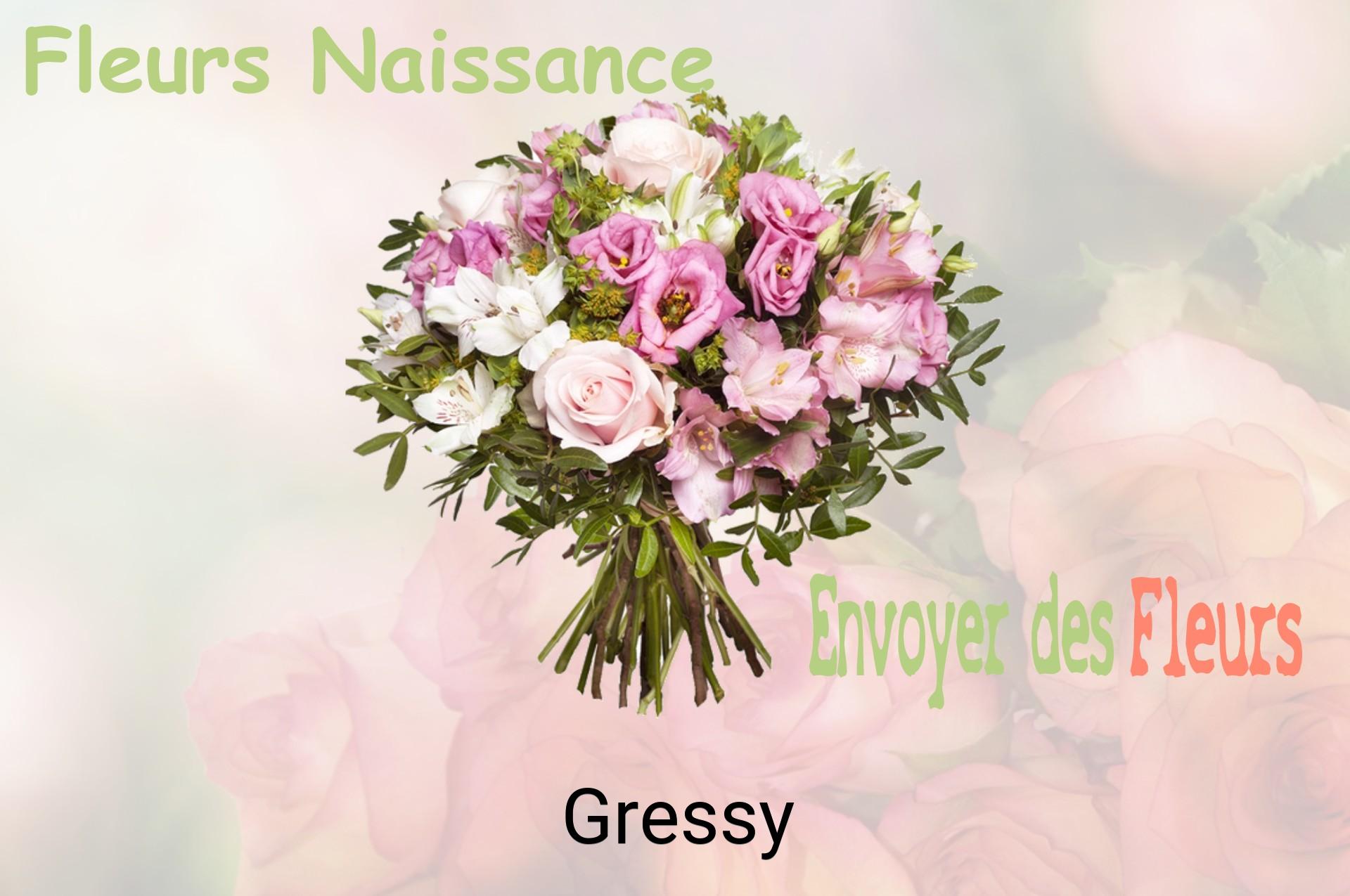 Bouquet de fleurs de naissance livré à Gressy